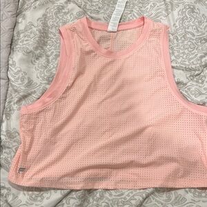 Fabletics Pink Mesh Tank Top